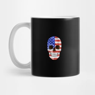 USA Flag Skull - Gift for American With Roots From USA Mug